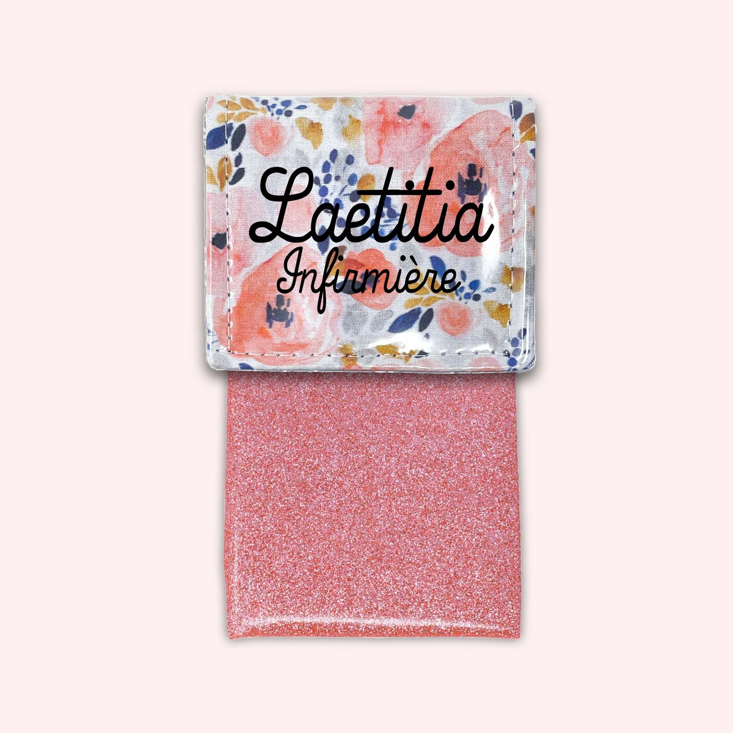 Pochette aimantée Fleur Aqua