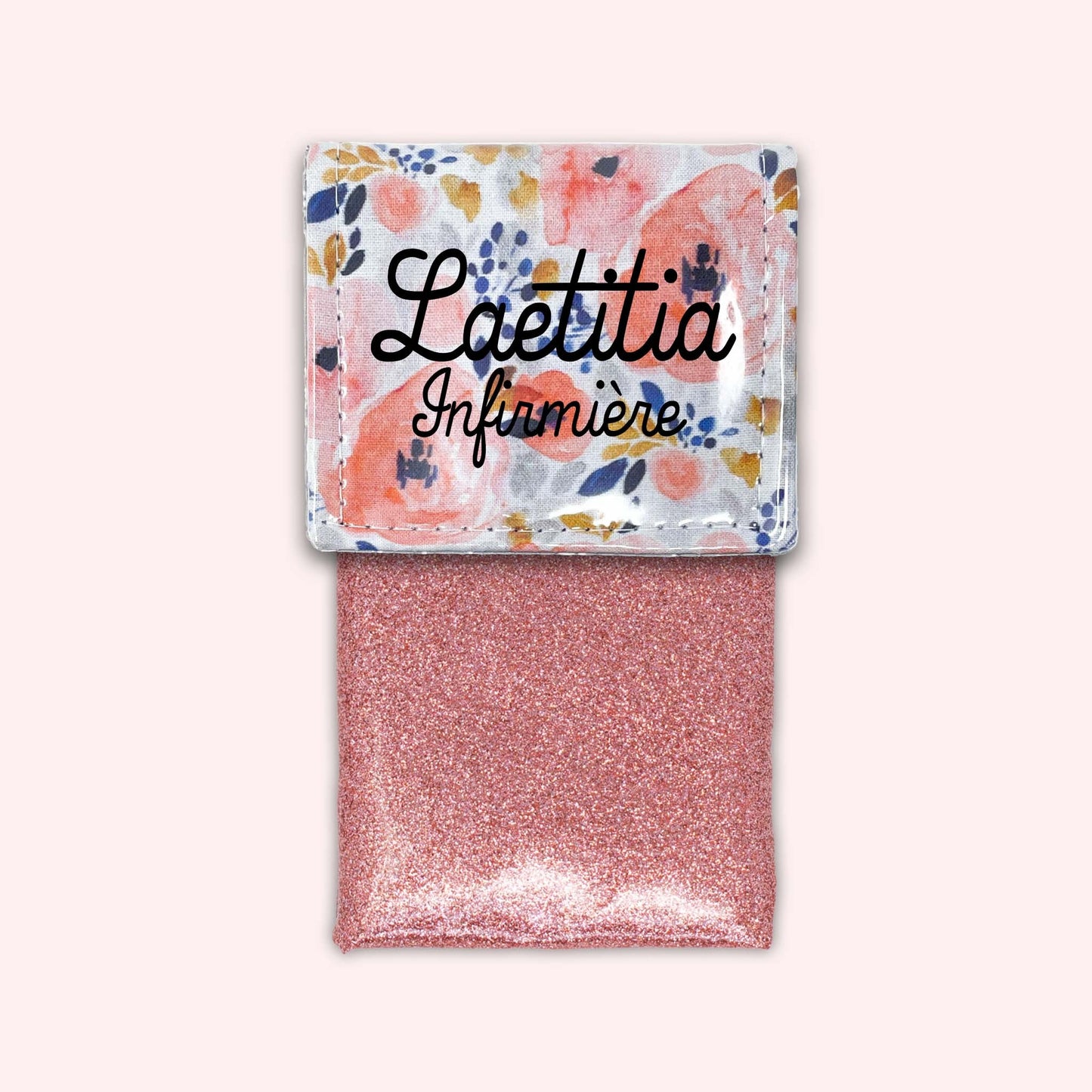Aqua Flower Magnetic Pouch