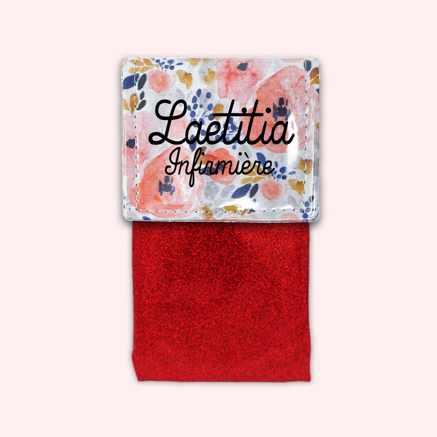 Aqua Flower Magnetic Pouch