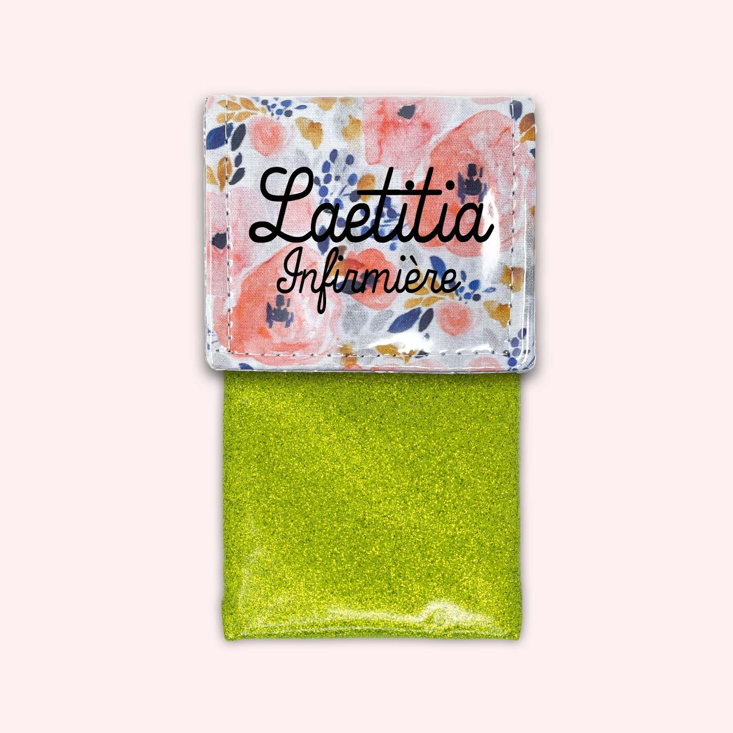 Aqua Flower Magnetic Pouch