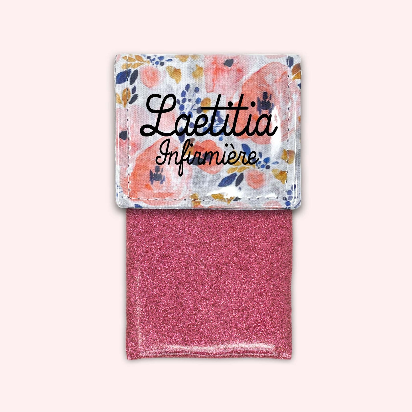 Aqua Flower Magnetic Pouch