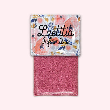 Aqua Flower Magnetic Pouch