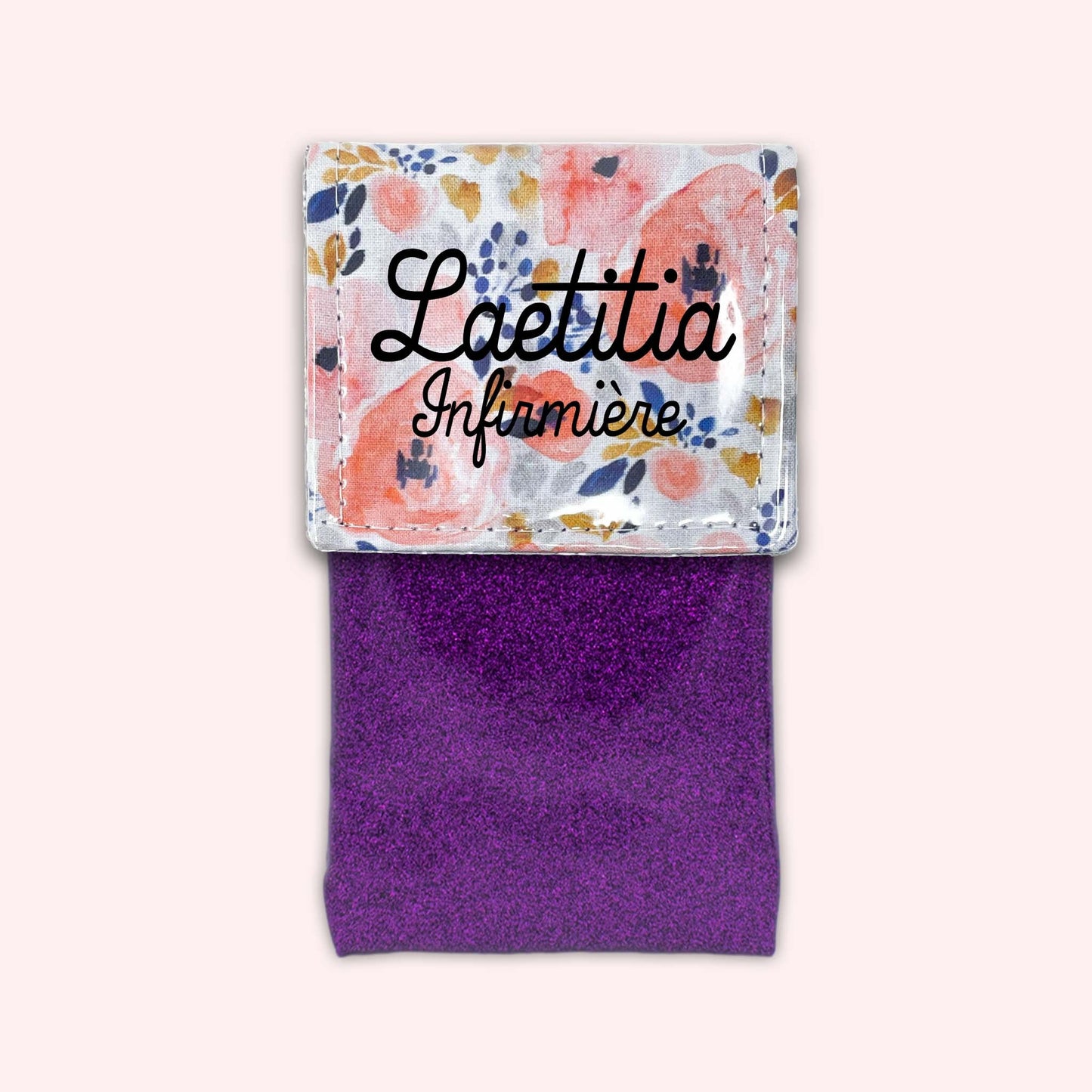 Aqua Flower Magnetic Pouch