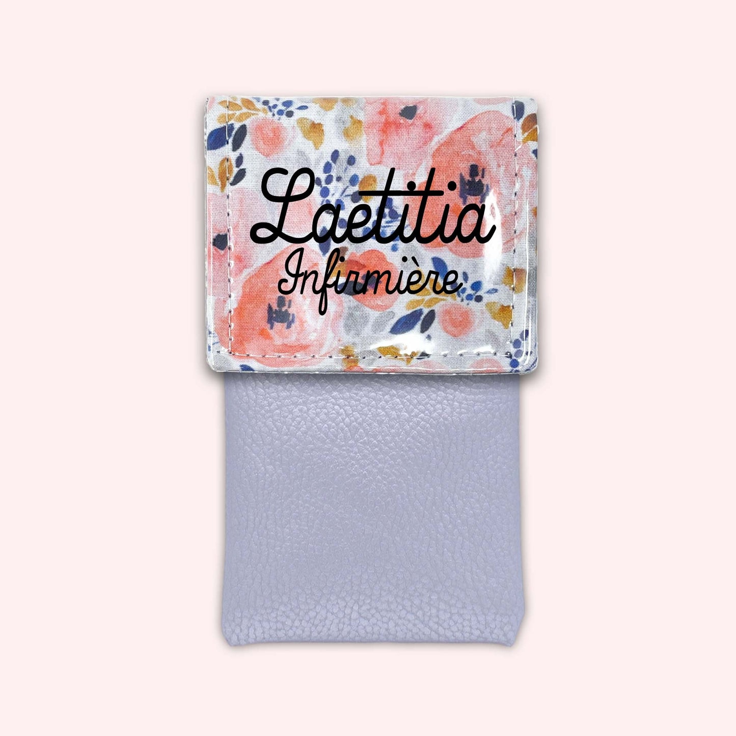 Aqua Flower Magnetic Pouch