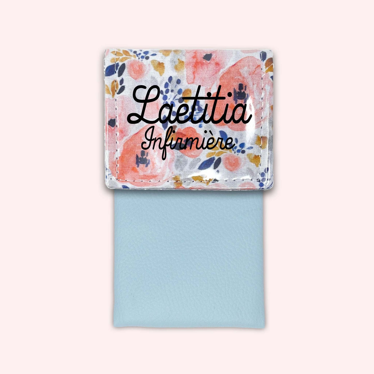 Aqua Flower Magnetic Pouch