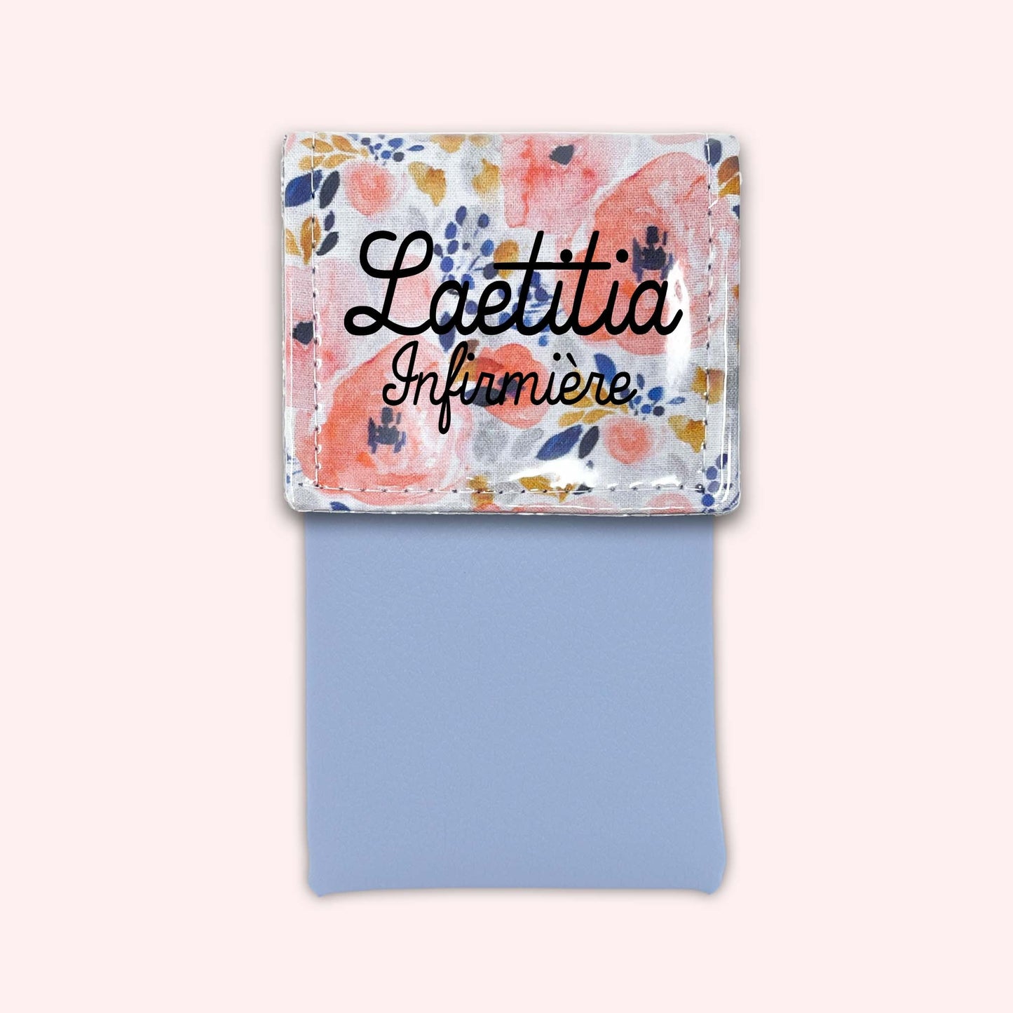 Aqua Flower Magnetic Pouch