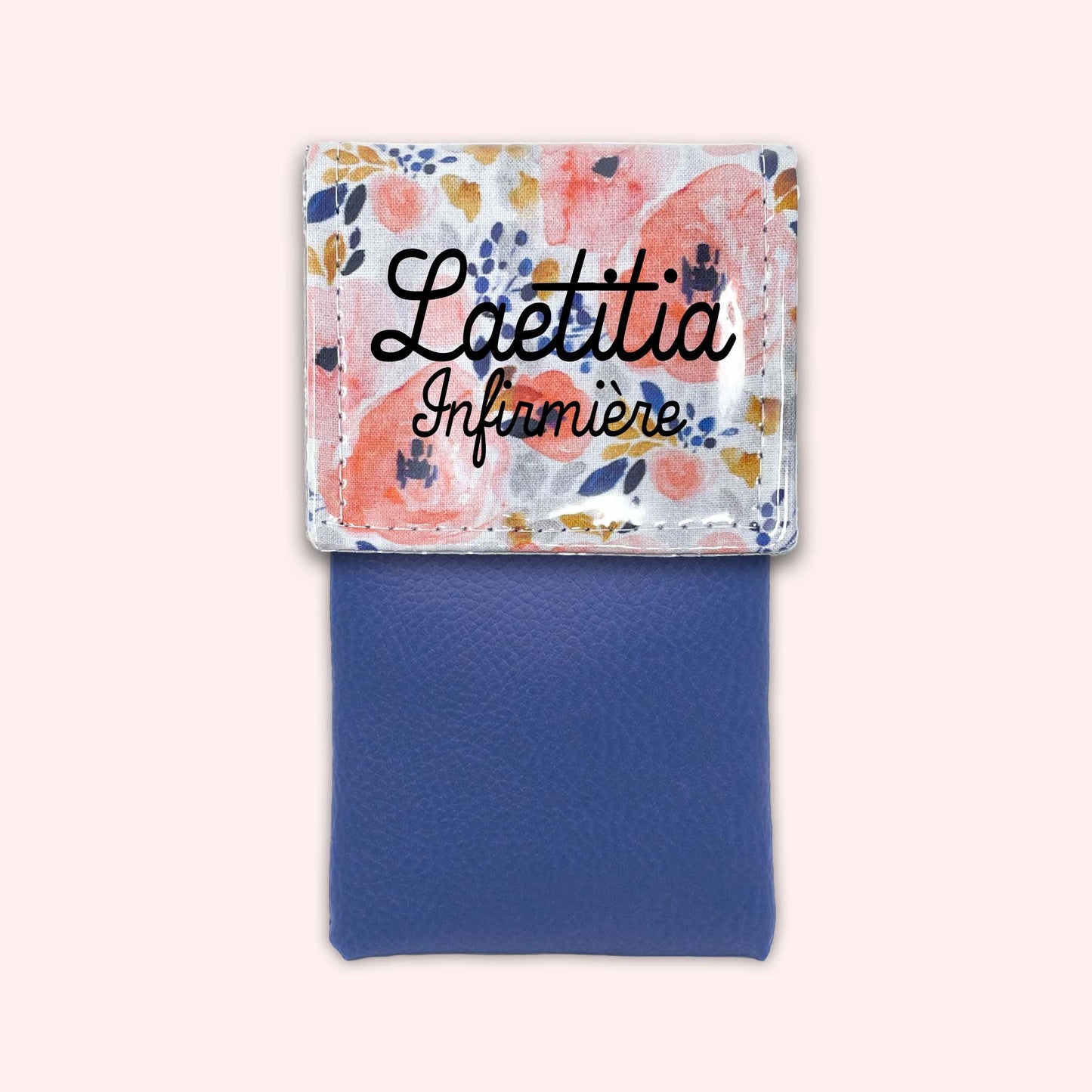 Aqua Flower Magnetic Pouch