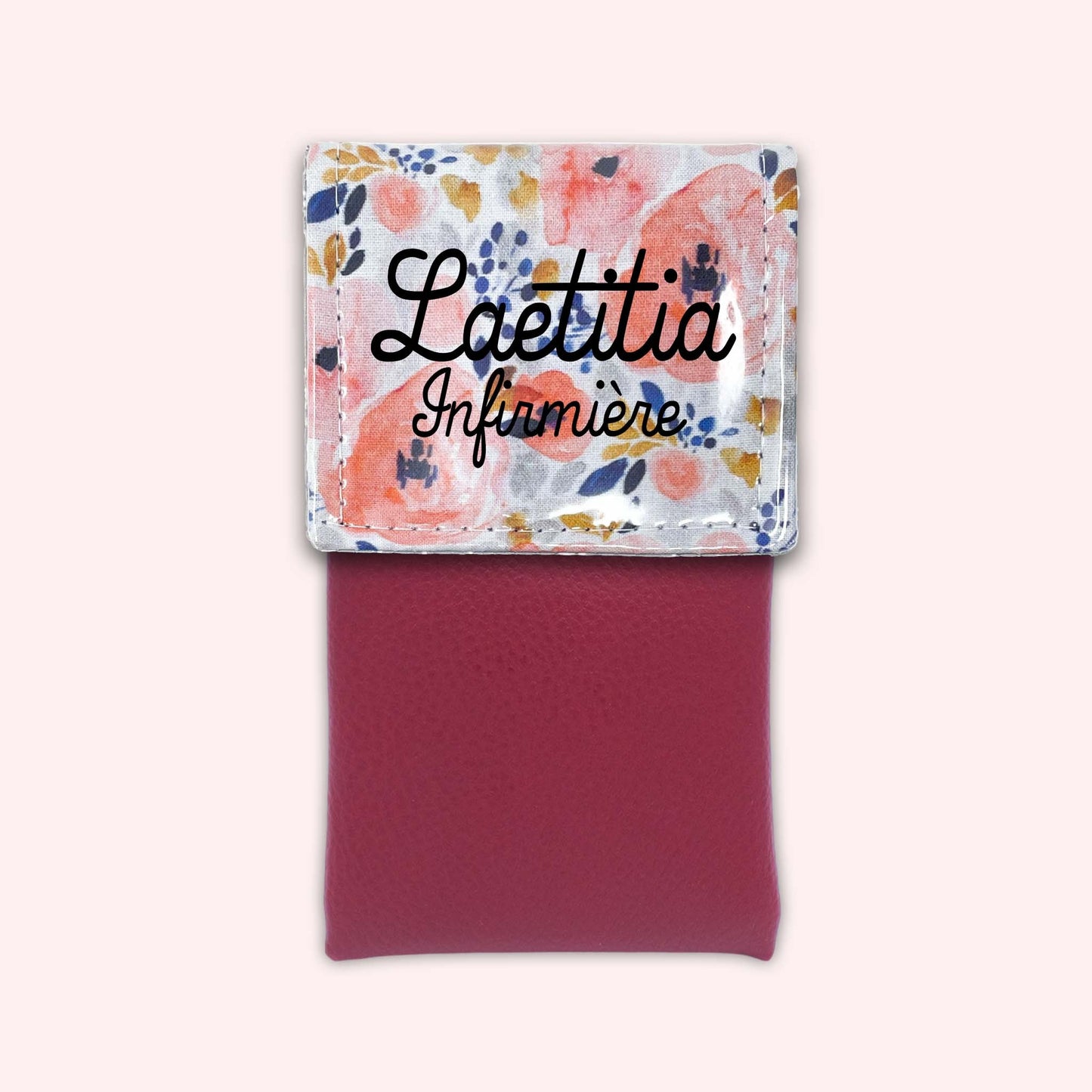 Aqua Flower Magnetic Pouch
