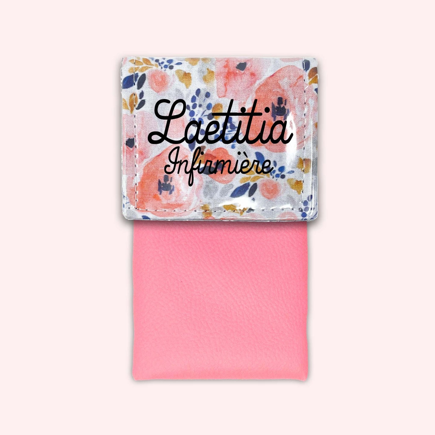 Aqua Flower Magnetic Pouch