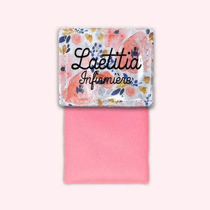 Aqua Flower Magnetic Pouch