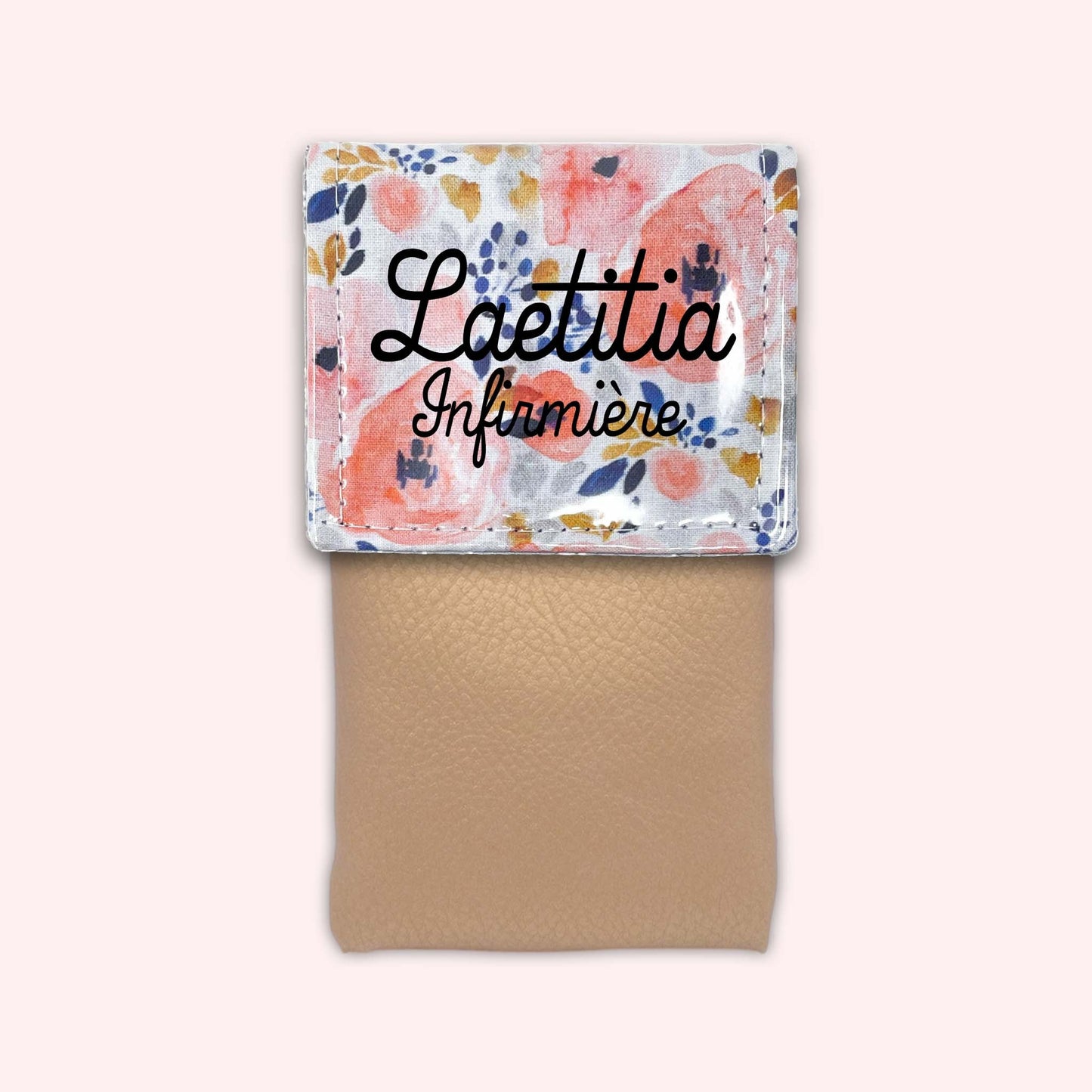 Aqua Flower Magnetic Pouch