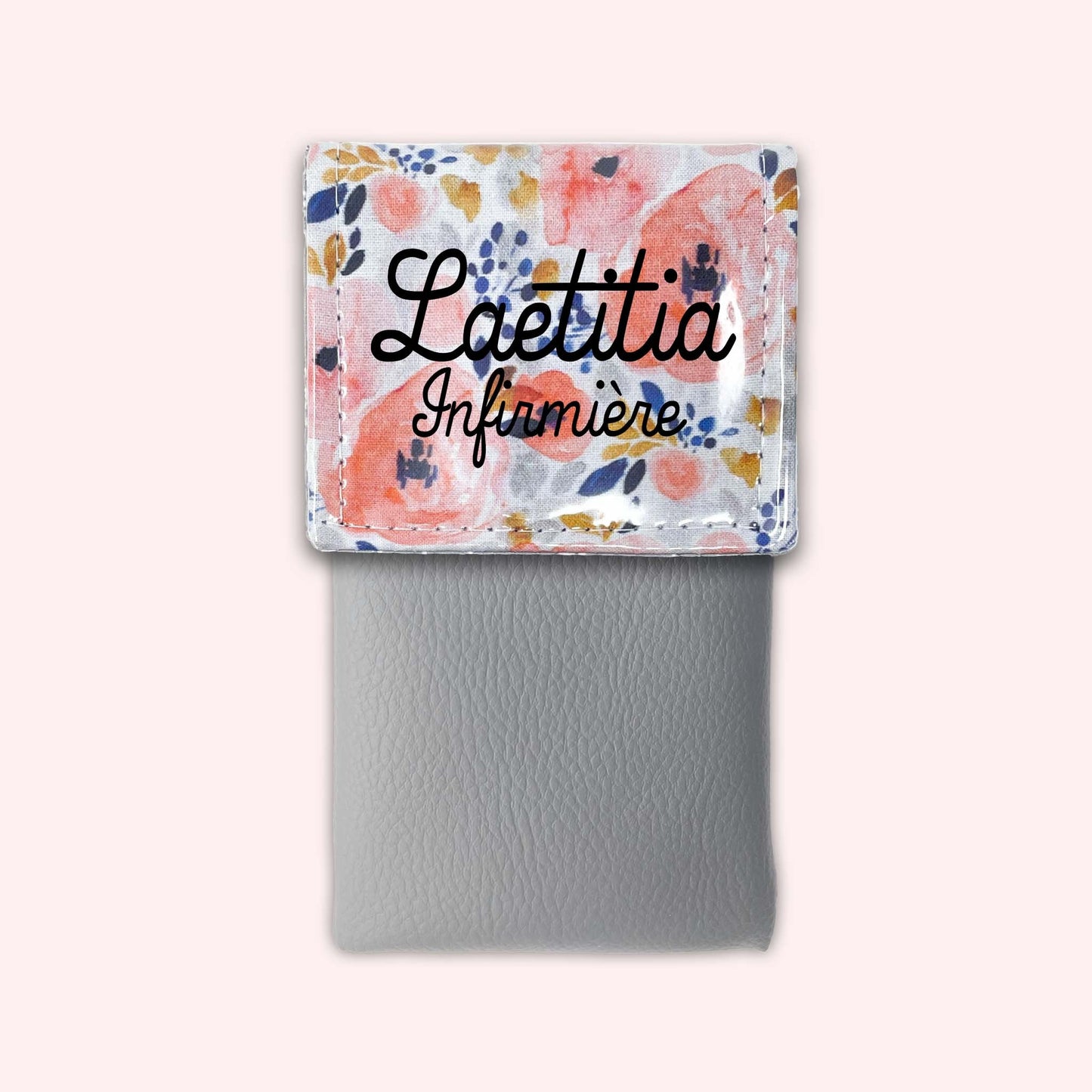 Aqua Flower Magnetic Pouch