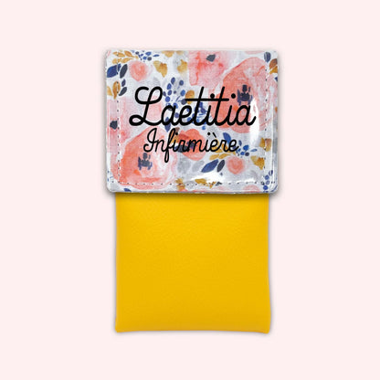 Aqua Flower Magnetic Pouch