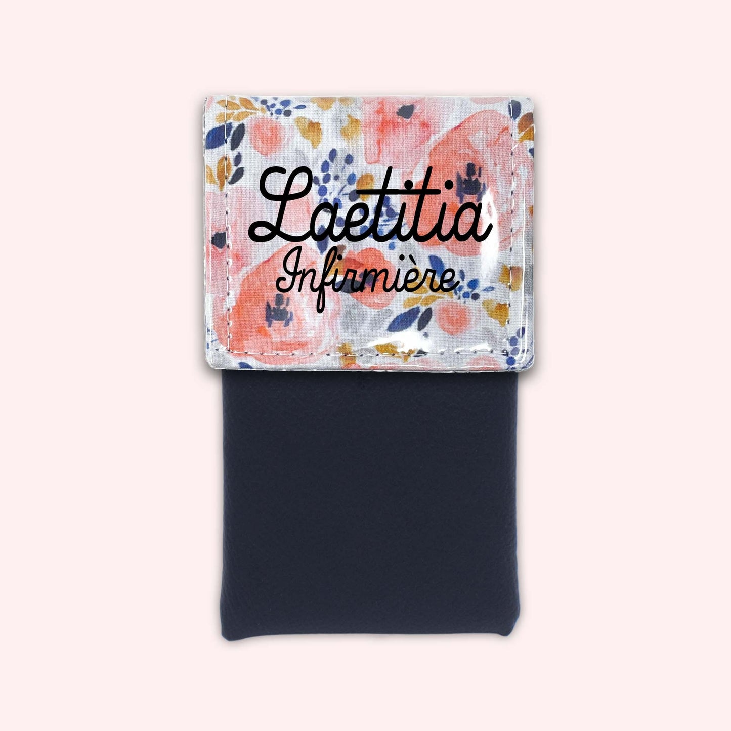 Aqua Flower Magnetic Pouch