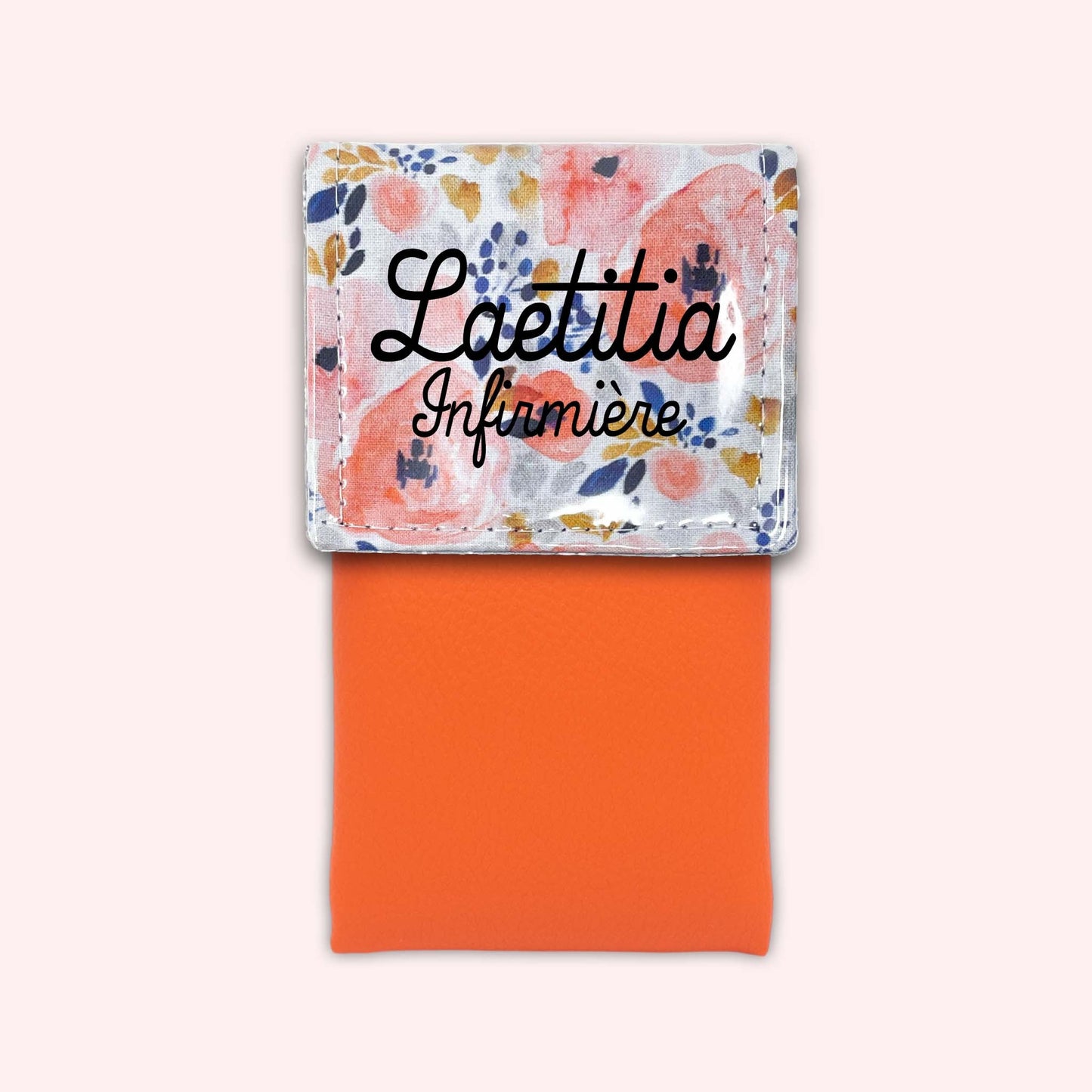 Aqua Flower Magnetic Pouch