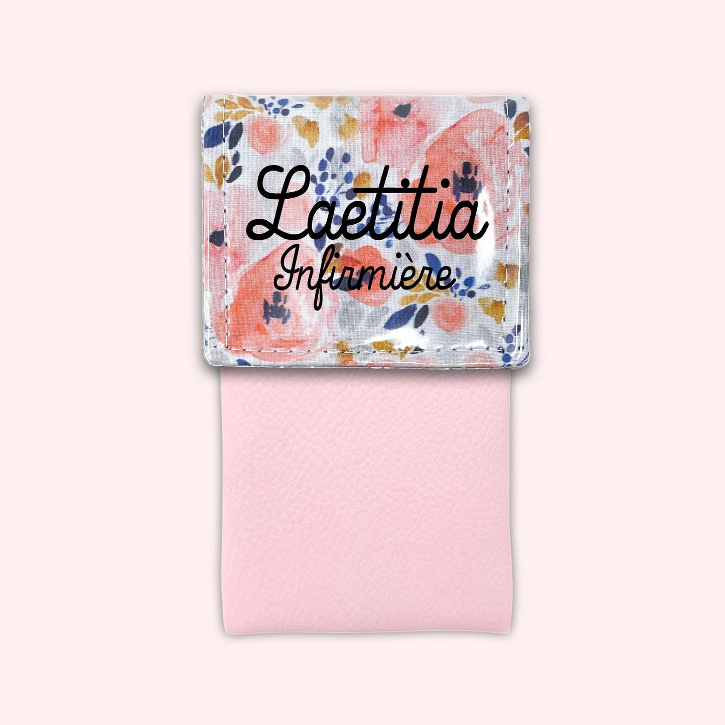 Aqua Flower Magnetic Pouch