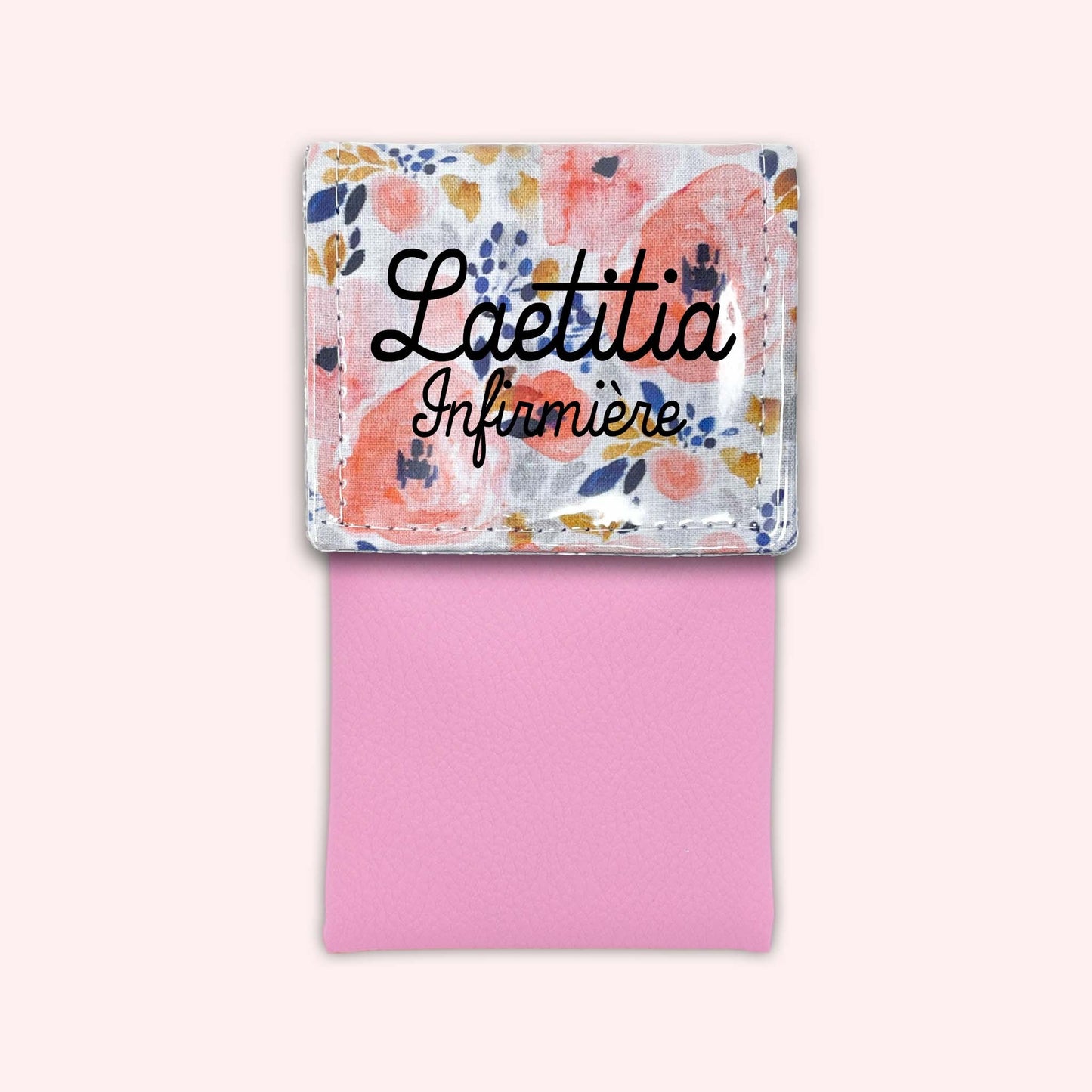 Aqua Flower Magnetic Pouch