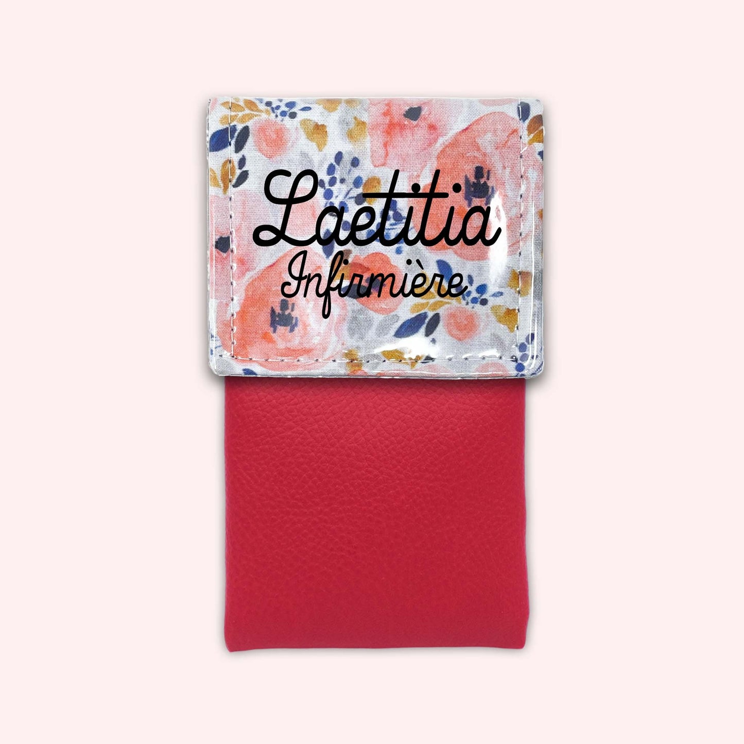Aqua Flower Magnetic Pouch