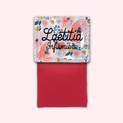 Aqua Flower Magnetic Pouch