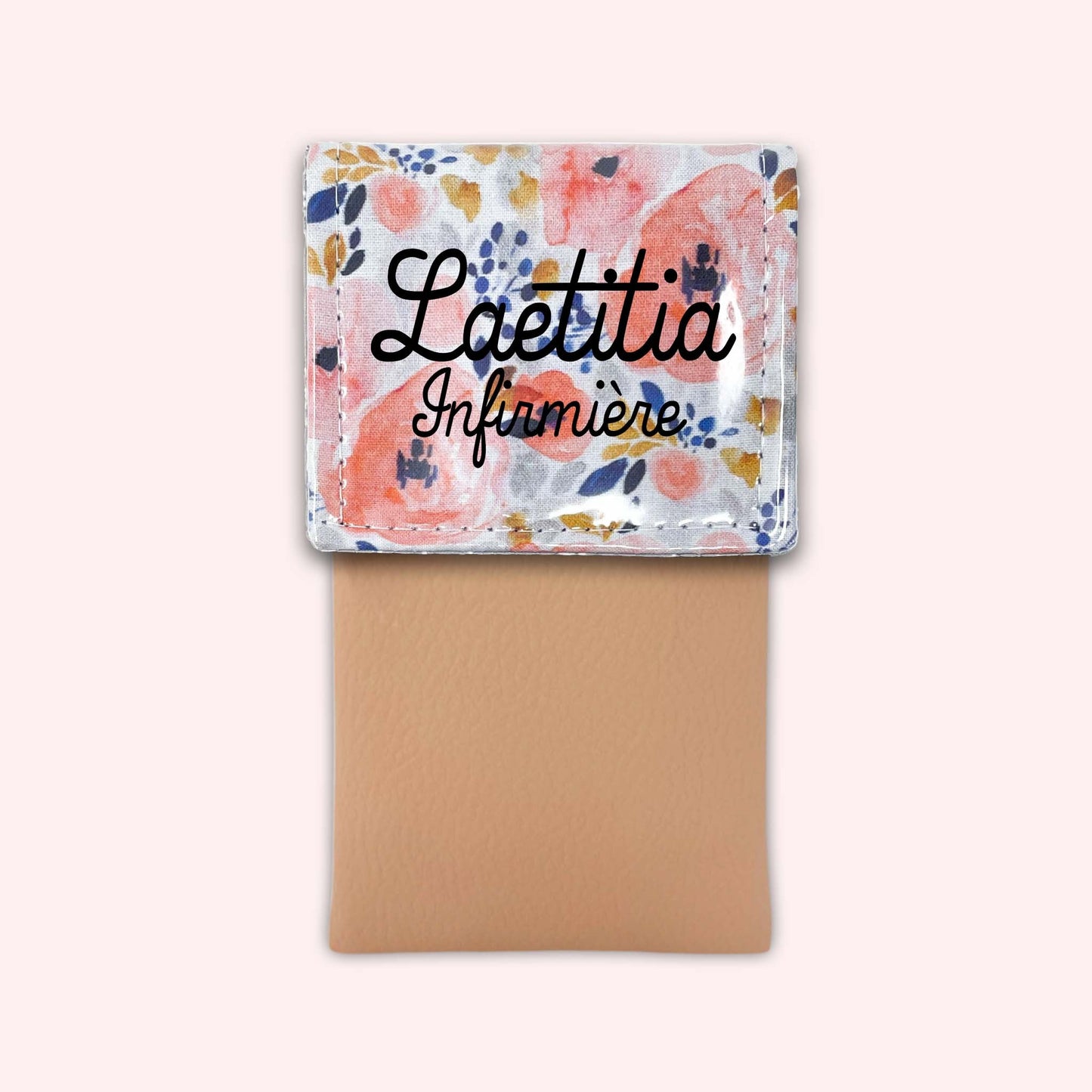 Aqua Flower Magnetic Pouch