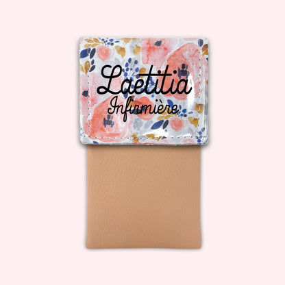 Aqua Flower Magnetic Pouch