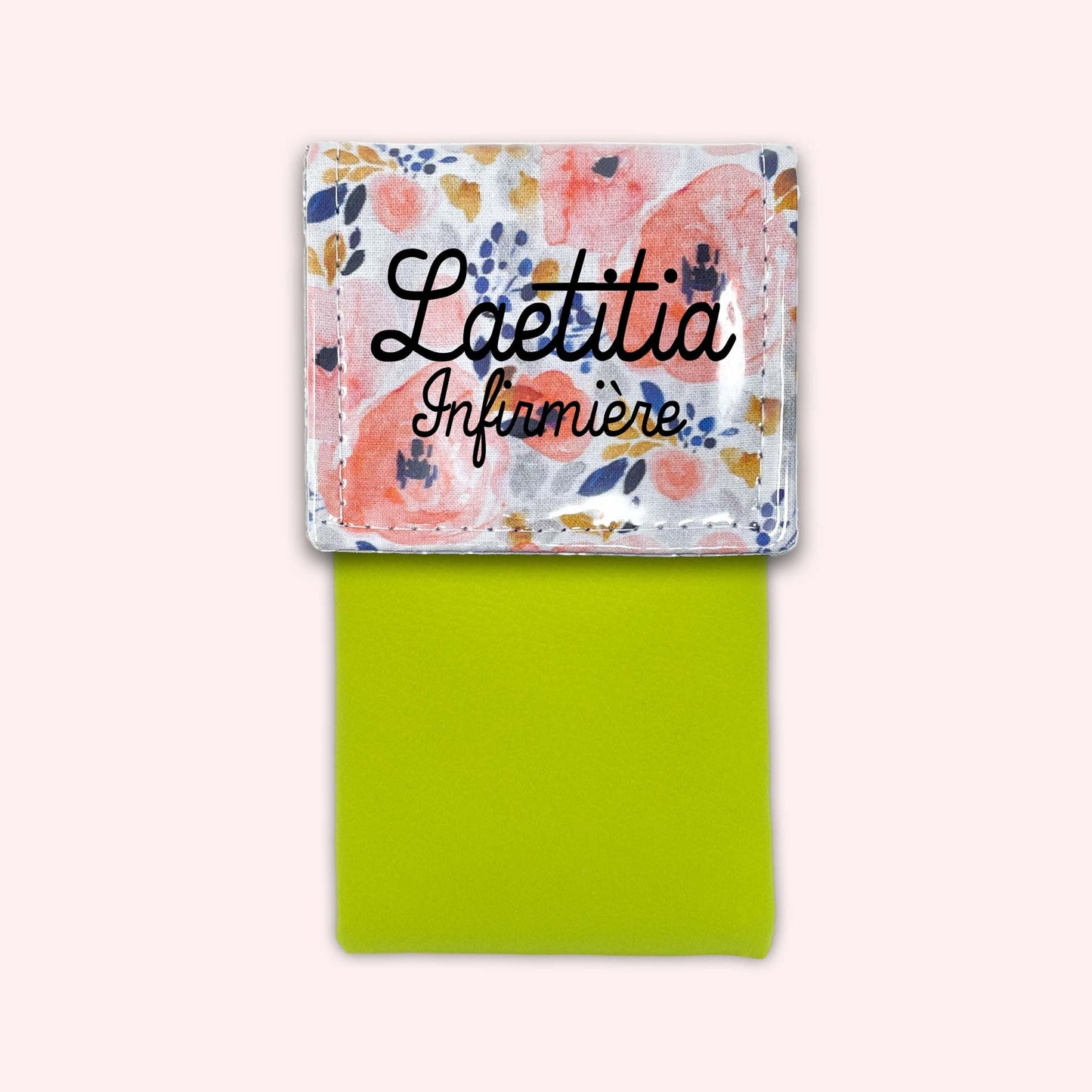 Aqua Flower Magnetic Pouch