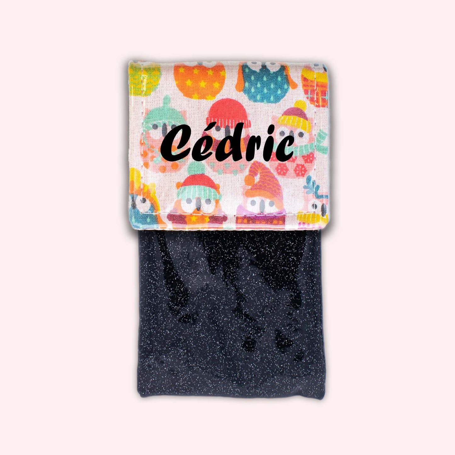 Winter Orange Owls Magnetic Pouch