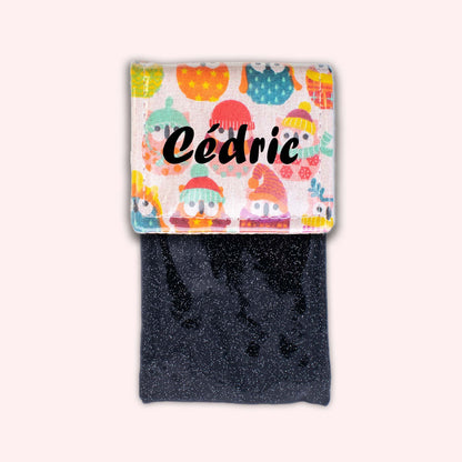 Winter Orange Owls Magnetic Pouch