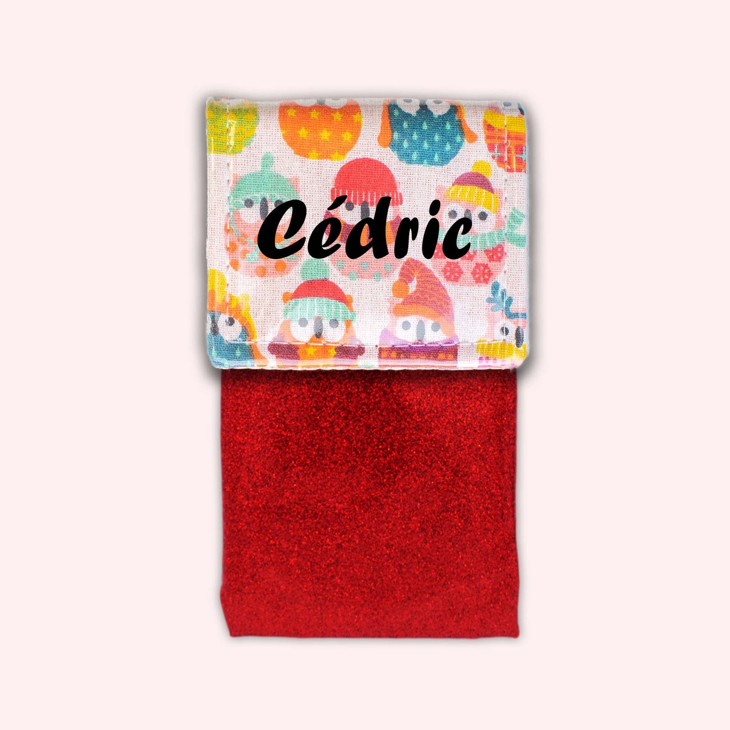 Winter Orange Owls Magnetic Pouch