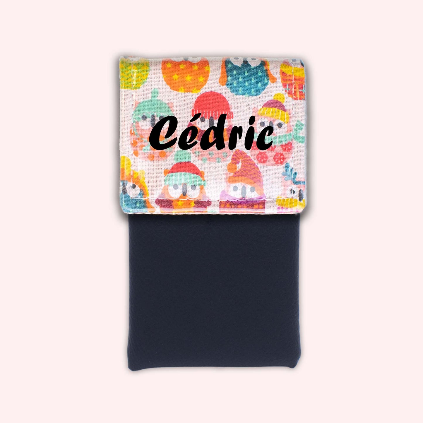 Winter Orange Owls Magnetic Pouch