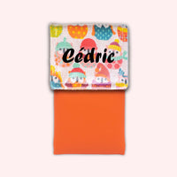 Winter Orange Owls Magnetic Pouch