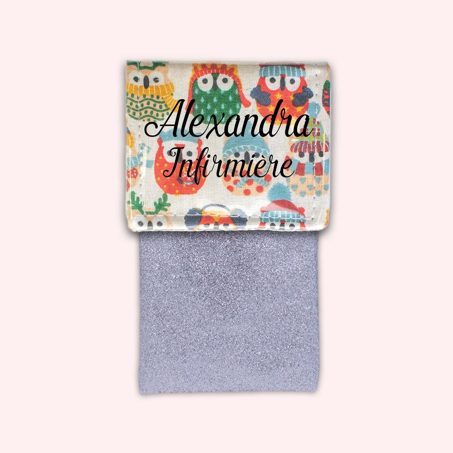 Pochette aimantée Hiboux Sable Hiver