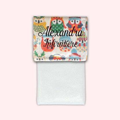 Pochette aimantée Hiboux Sable Hiver