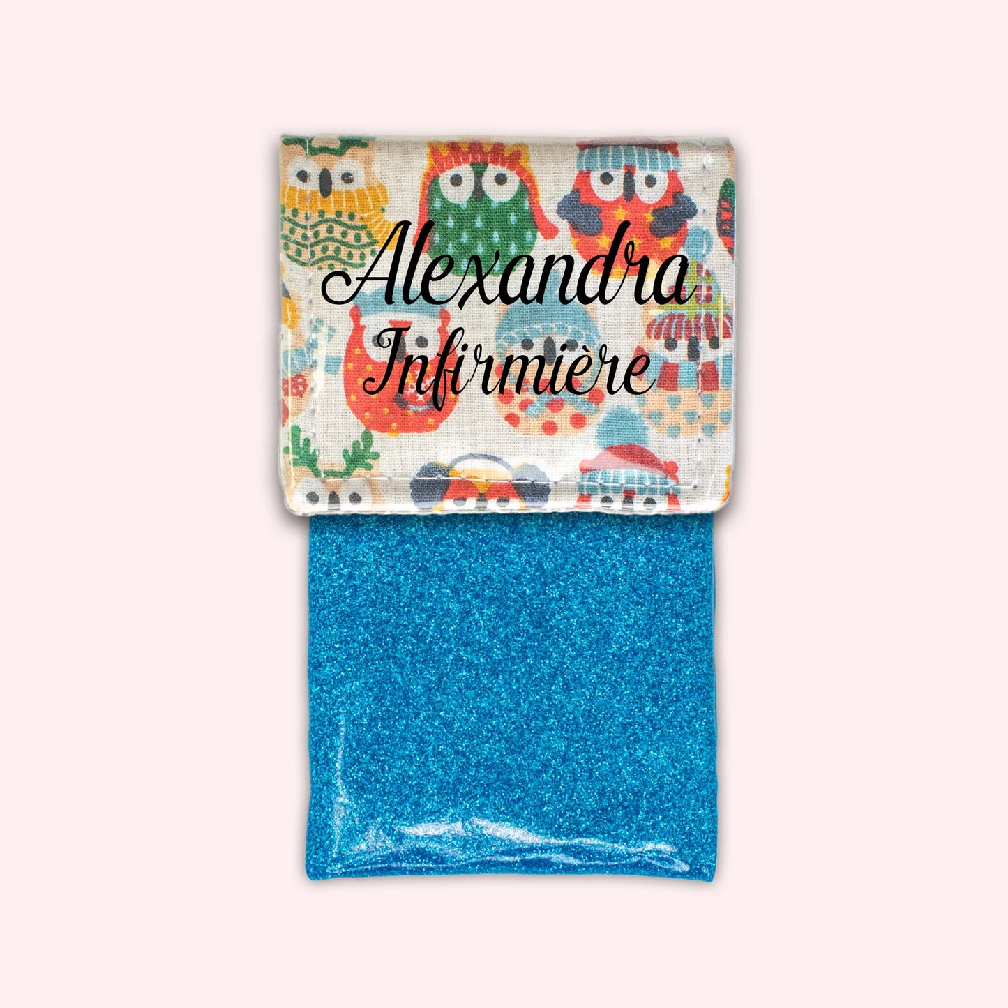 Pochette aimantée Hiboux Sable Hiver