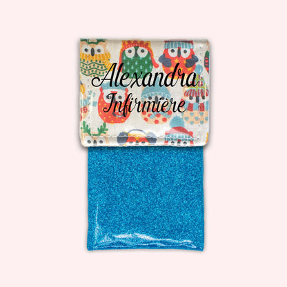 Pochette aimantée Hiboux Sable Hiver