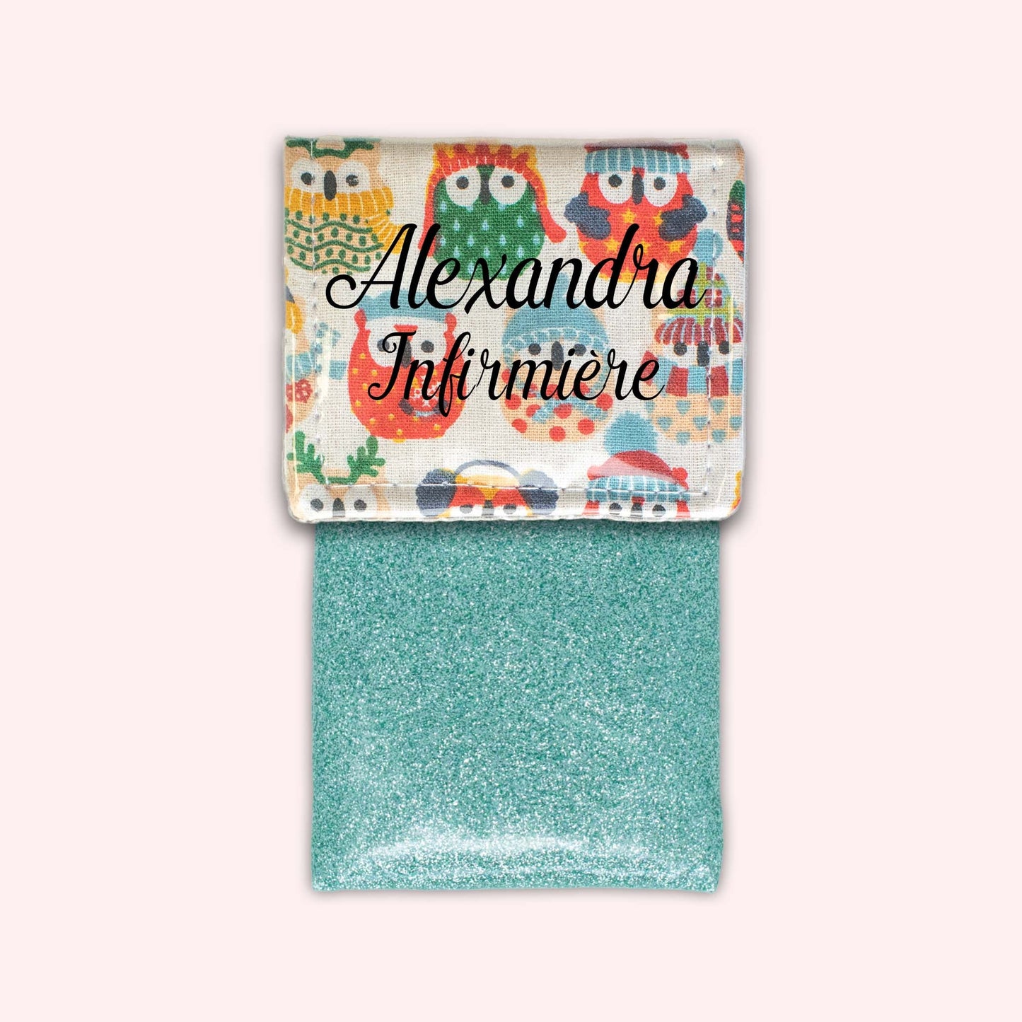 Pochette aimantée Hiboux Sable Hiver