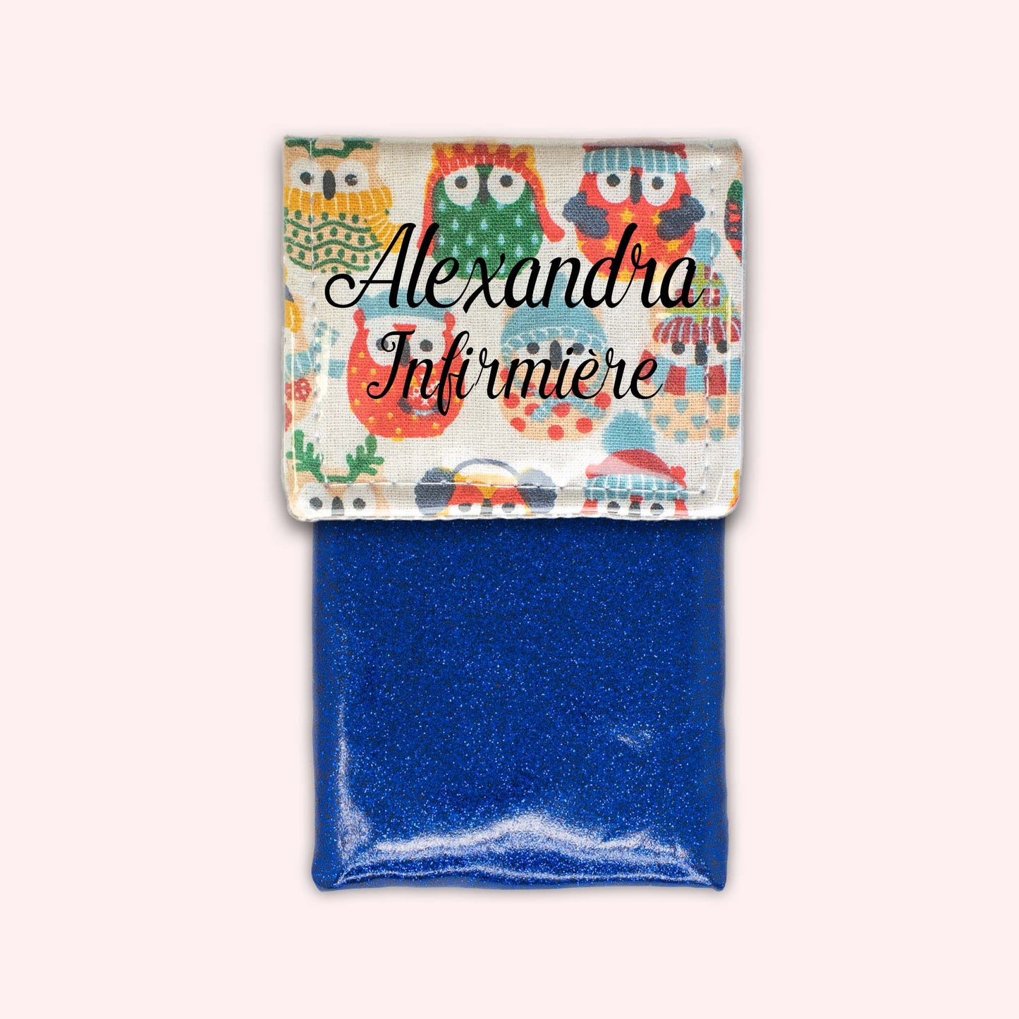 Pochette aimantée Hiboux Sable Hiver