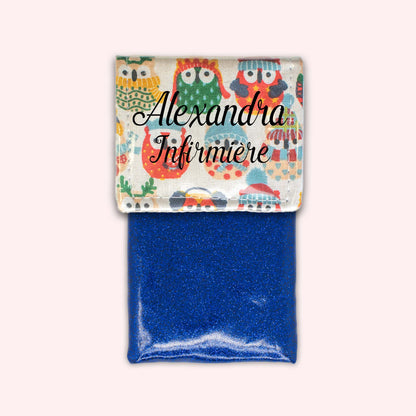 Pochette aimantée Hiboux Sable Hiver