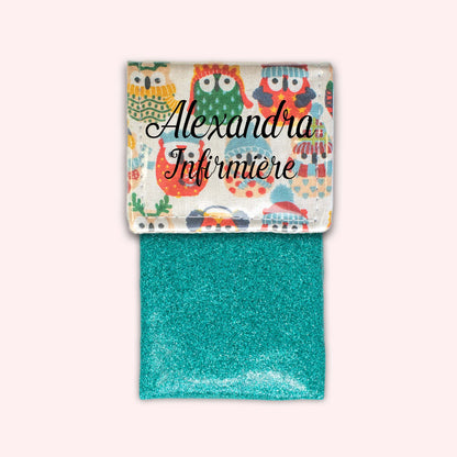 Pochette aimantée Hiboux Sable Hiver