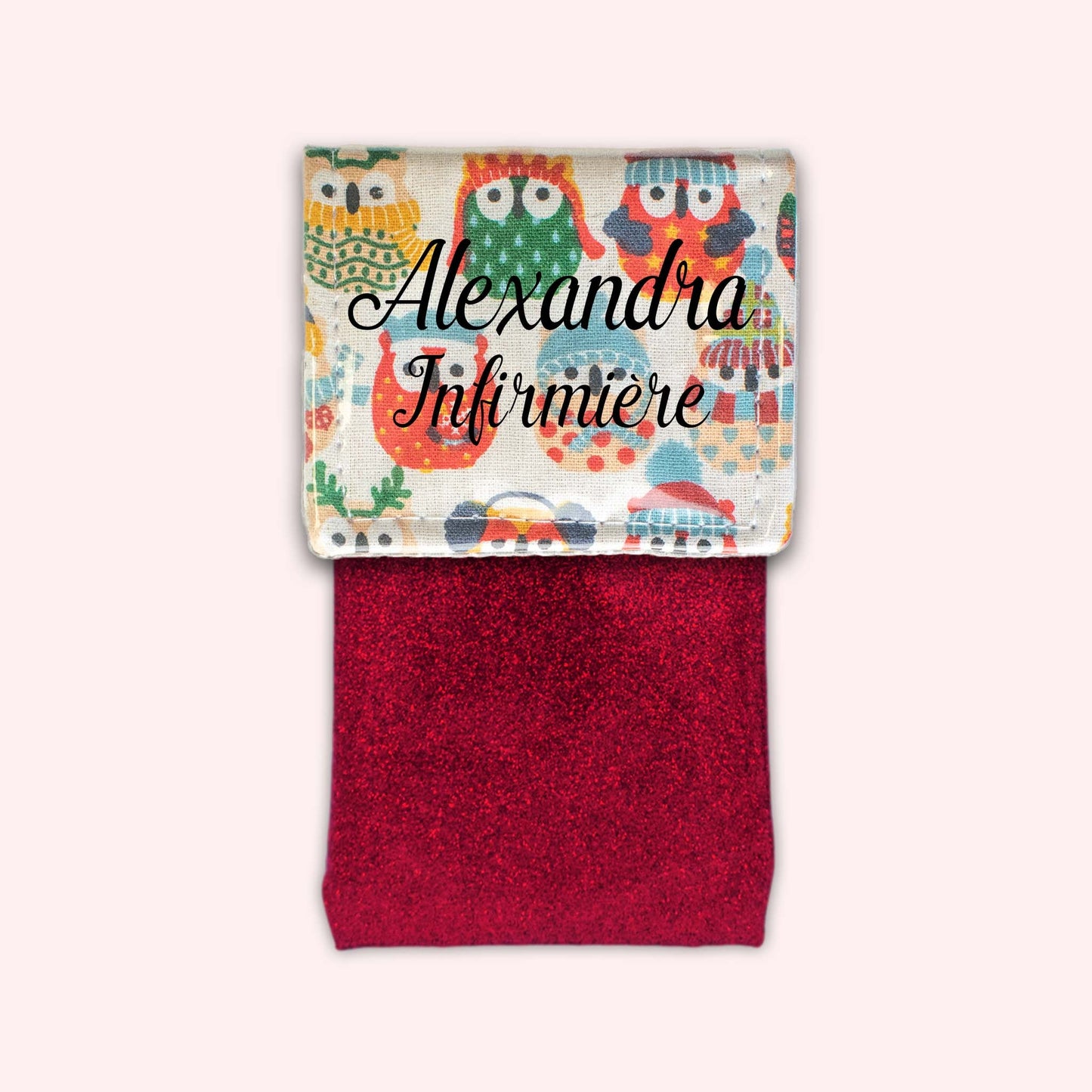 Pochette aimantée Hiboux Sable Hiver