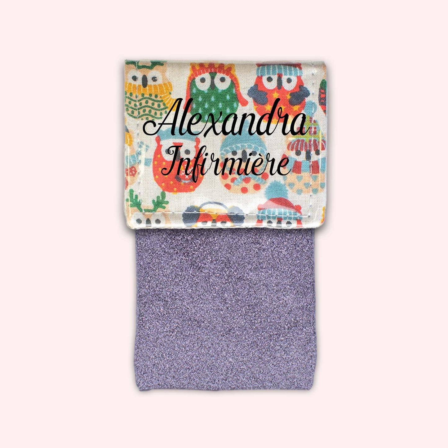 Pochette aimantée Hiboux Sable Hiver
