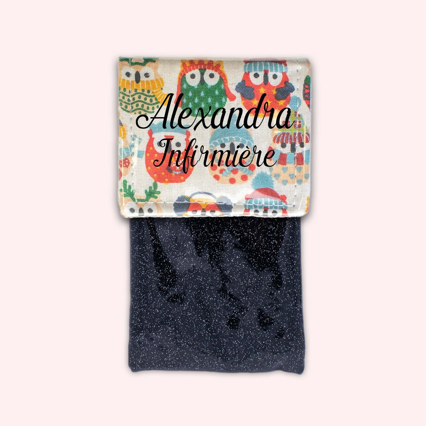 Pochette aimantée Hiboux Sable Hiver