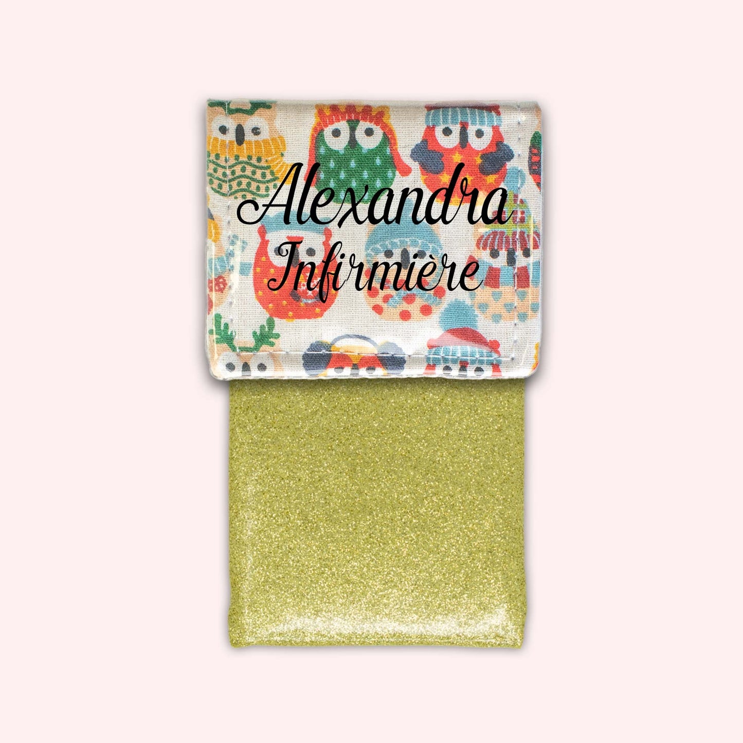 Pochette aimantée Hiboux Sable Hiver