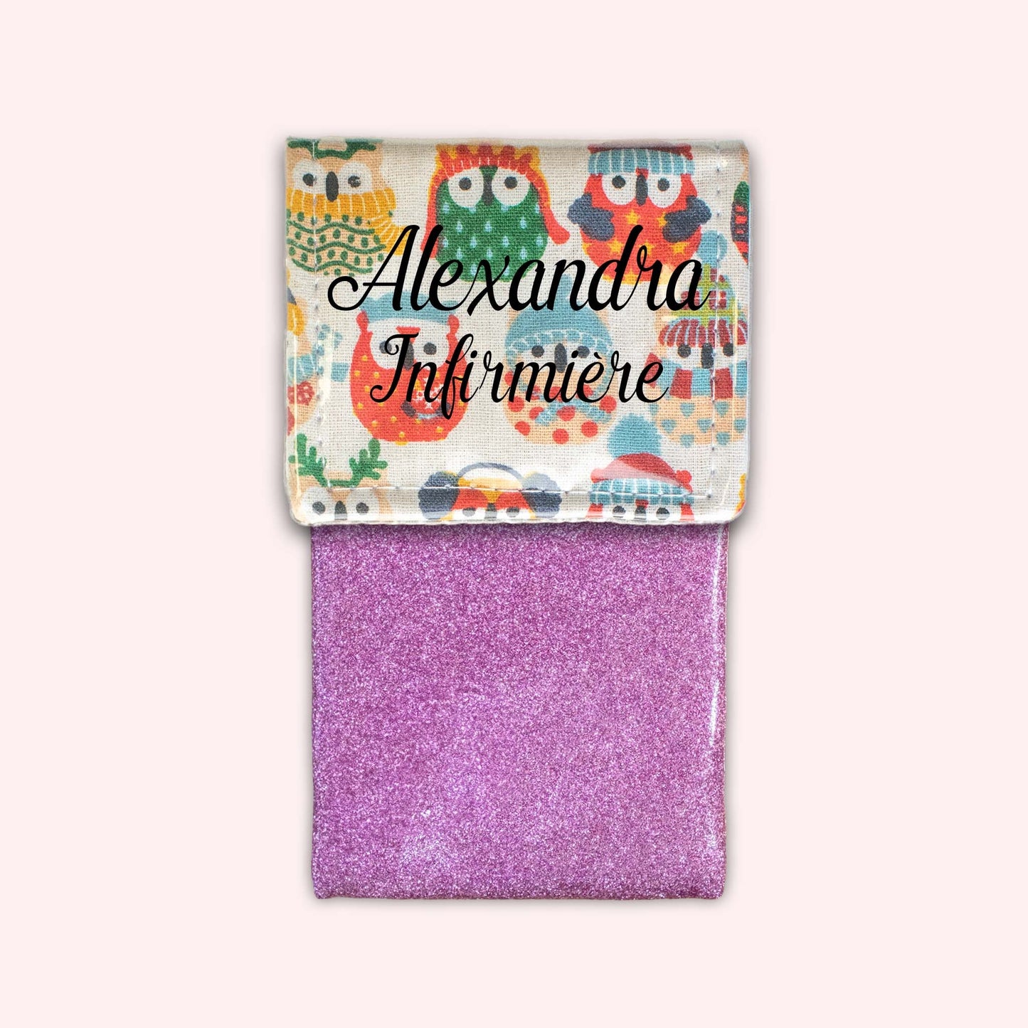 Pochette aimantée Hiboux Sable Hiver