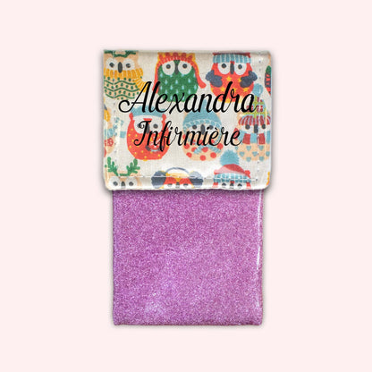 Pochette aimantée Hiboux Sable Hiver