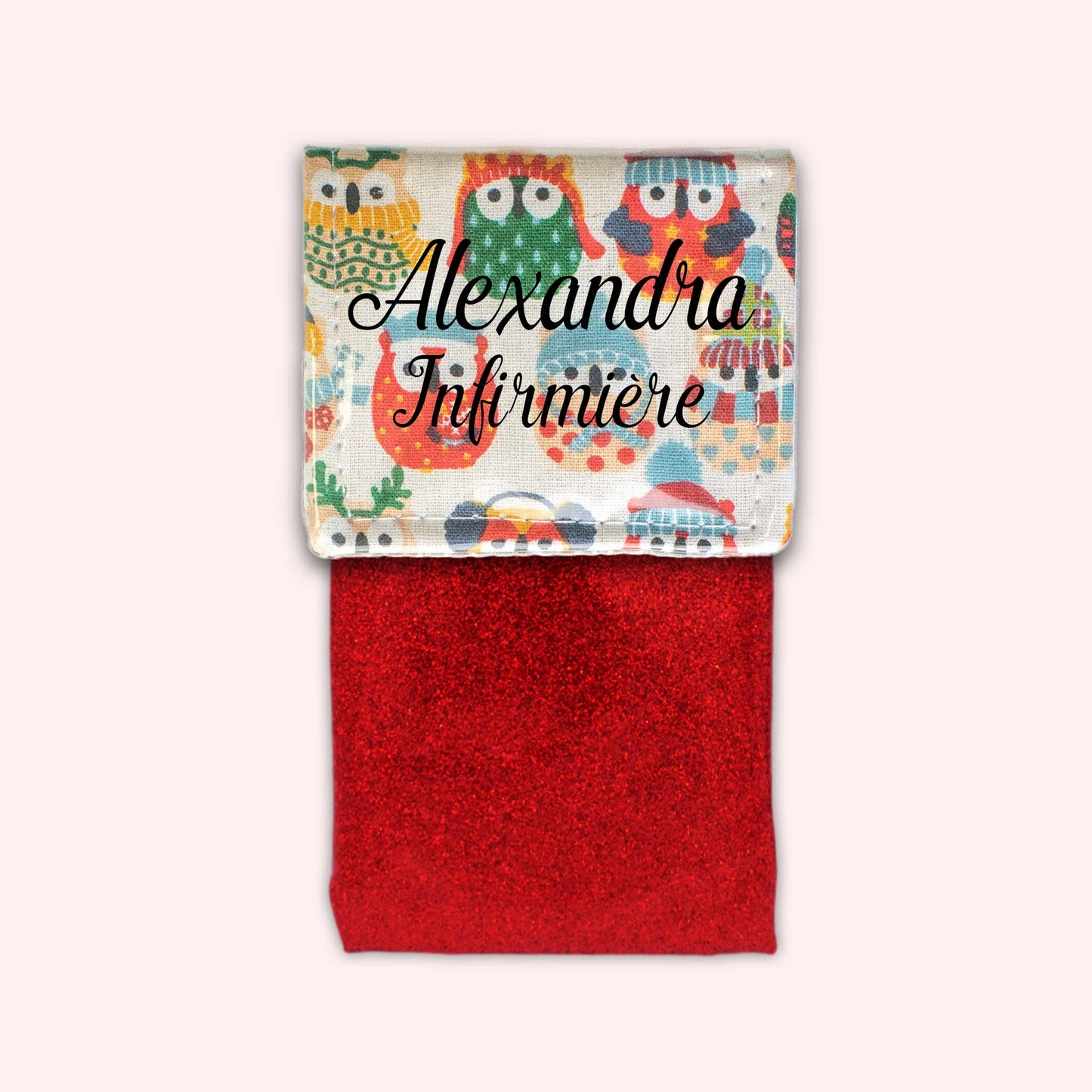 Pochette aimantée Hiboux Sable Hiver