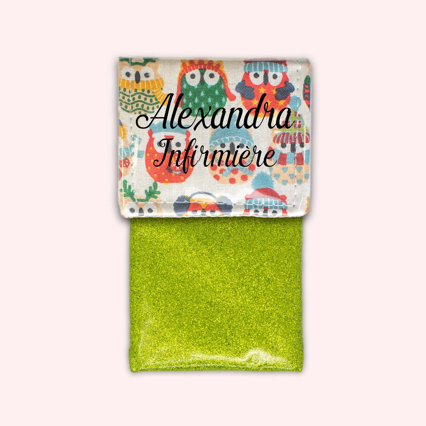 Pochette aimantée Hiboux Sable Hiver