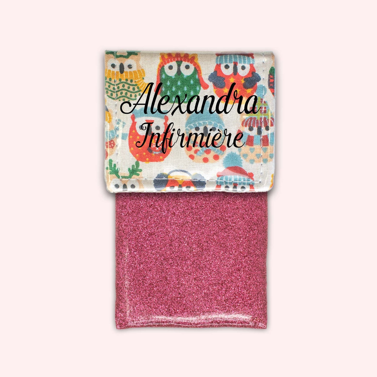 Pochette aimantée Hiboux Sable Hiver