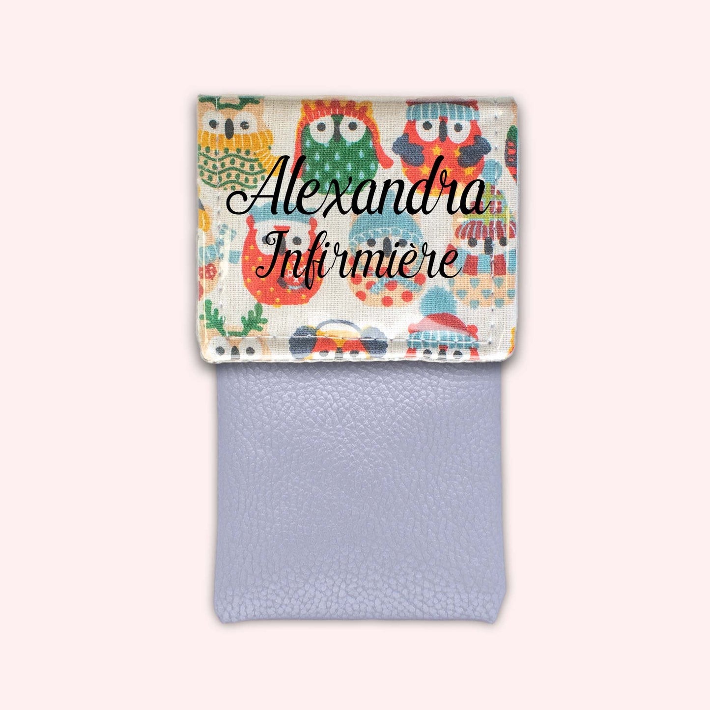 Pochette aimantée Hiboux Sable Hiver