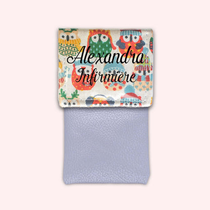 Pochette aimantée Hiboux Sable Hiver